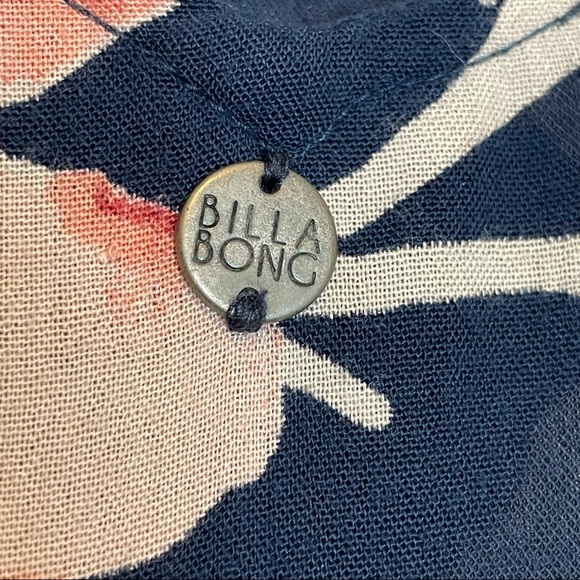 BILLABONG‎ Blue Floral Dress Heart Strayed Back Strap Long Sleeves A-Line Small - Picture 6 of 11